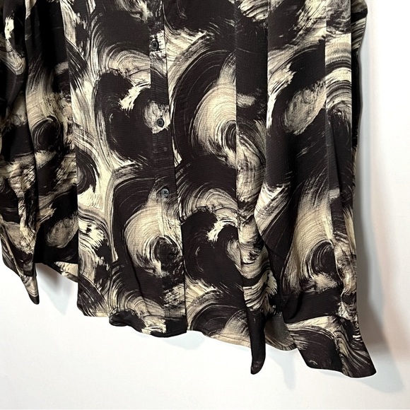 NWT Everlane Relaxed Abstract Print Long Sleeve Shirt size 14 - Picture 3 of 12